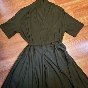 Women's Wrap Dress in Olive Green